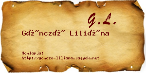 Göncző Liliána névjegykártya