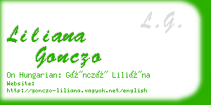 liliana gonczo business card